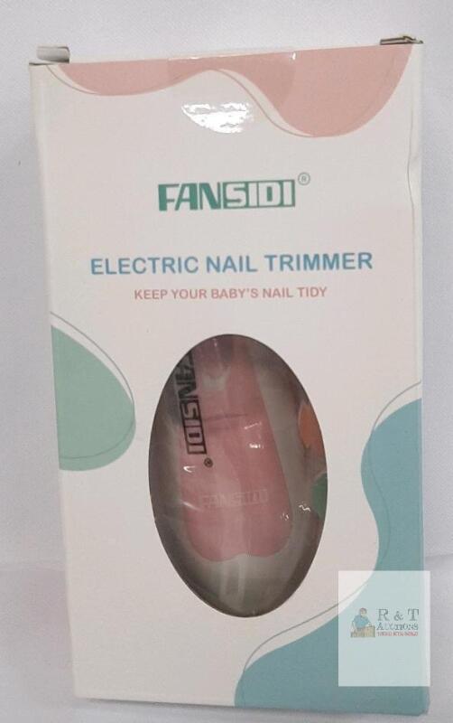 FANSIDI Electric Nail Trimmer for Babies & Adults, Pink, 2 Speed, 6 Filing Heads, Storage Case