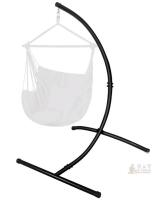 Black Powder-Coated Steel Hammock Chair Stand, C-Stand, 81" Tall, 330 lb Capacity STAND ONLY