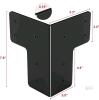 Heavy Duty Steel Table/Workbench Leg Corner Bracket Kit 8-Pack, Black, 7.8x5.9 in, Screws Included - 2