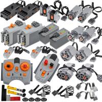 NEW SEEMEY 44Pcs Power Function Kit Set Motor Battery Infrared-Remote-Control Receiver Train Adjustable Speed ​​Motor-Parts, Toy Motor Compatible with mainbrands Technic-Parts