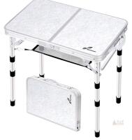 Sportneer ACT-04 Portable Folding Table, Adjustable Height, 23.6" x 15.7", 70 lbs Capacity