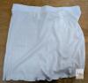 White Ribbed Swim Skirt Cover-Up L &ndash; Elastic Waist, Ruched Back, Stretch Fabric, - 2