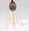 3-Light Rustic Farmhouse Ceiling Light Fixture with Glass Shades and Wooden Bar - 4