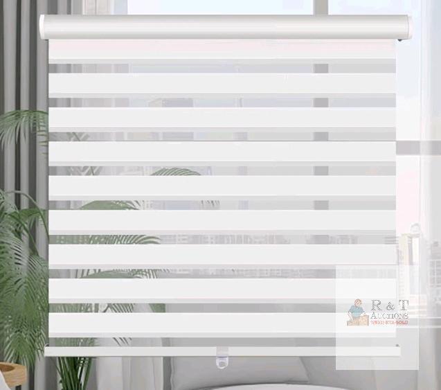 Kokorona Zebra Blinds, White, 45" x 72", Corded, Polyester, Light Filtering, UPC X004BD5JBD