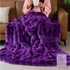 BlanketSolution Purple Faux Fur Throw, Double-Sided Plush Blanket, 60x80 in, 860 GSM, Machine Washable