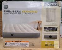 Intex Dura-Beam Standard Queen Air Mattress, 10" Height, 600 lb Capacity, Blue