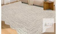 New - 9ft&times;6ft Scalloped Area Rug . See photo for example