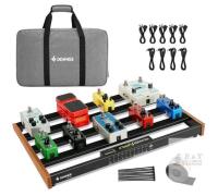 Donner DB-P300 Portable Guitar Effects Pedal Board with Power Supply, Carry Case, Patch Cables
