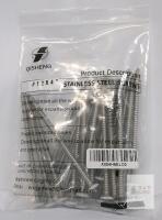 Qisheng Stainless Steel #12 x 4" Flat Head Screws, Approx. 35 pcs, New, Batch X004H6ELO5
