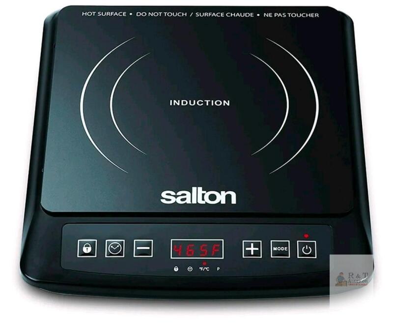 Salton ID1350 Portable Induction Cooktop, 1800W, Single Burner, Touch Controls, LED Display