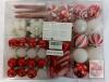 Valery Madelyn Christmas Ornaments Set, 36ct Red and White Shatterproof Decorations - 2