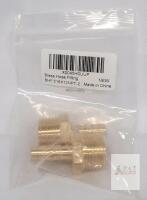 Brass Hose Fittings, 5/16" Barb x 1/2" NPT, New Sealed, 2-Pack