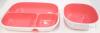 Munchkin Splash Divided Plate & Bowl Set, Pink/White, BPA-Free Plastic, 2 Pieces