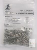 Qisheng #10-24 x 1" Stainless Steel Machine Screws, Flat Head, Phillips Drive, 40-50 Count