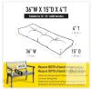 NEW 36"x15"x4" Beige Polyester Bench Cushion, Indoor/Outdoor, Fits 34-36" Benches - 2