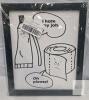 new Black and White Bathroom Wall Art - 11.75" x 9.5" Framed Print