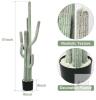 51" Artificial Cactus Plant in Decorative 8" Planter - Realistic, Flocked Texture, 7-Arm Design