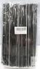 YAOSHENG Bendable Black Drinking Straws 200 Pack, 8.27" Polypropylene, Flexible, Disposable