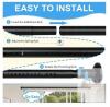Adjustable Matte Black Tension Shower Curtain Rod, 51-86 Inches, Tool-Free Installation - 4