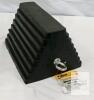 MaxxHaul 80681 Solid Rubber Heavy Duty Wheel Chock with Eyebolt, 10" x 8" x 6"