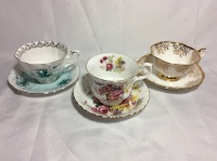 3 Vintage Royal Albert Cups & Saucers