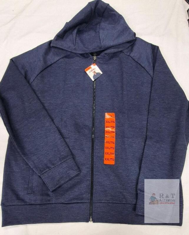 NEW 32 Degrees HEAT Men&rsquo;s XL EXTRA LARGE Full Zip Hoodie, Heather Navy, Lightweight Thermal, New With Tags
