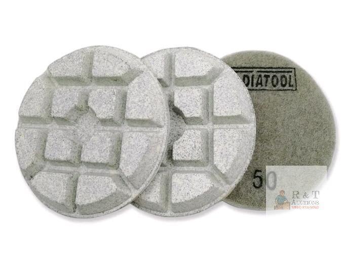 New - DT-DIATOOL 80mm/3" Concrete Polishing Pads for Concrete, Cement and Terrazzo Floors, Processing, Repair and Renovation, Dry or Wet Use, Sanding Pads