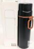 New Insulated Water Bottle-Stainless Steel Vacuum Coffee Cup with Handle,Flask Double Walled Sport Travel Mug with Leakproof Lid,Keep Hot & Cold 12 Hours BPA Free 15oz(Black) - 2