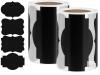 New 2Rolls 2&rdquo; x 3&rdquo; Fancy Shape Labels Self Adhesive Blank Stickers Small Jar Label Name Tags Stickers for Home Office Business Uses(Black)