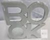 Winterworm "BOOK" Nonskid Metal Bookends, White, 4.5" x 5.3" x 5.9"