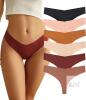 New SIZE XL Women Seamless Thongs Underwear Comfortable Panties Low Rise No Show Stretchy Pack of 6