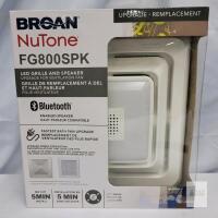 Broan NuTone FG800SPK LED Bathroom Fan Grille Bluetooth Speaker 10"x9-1/4" Upgrade Kit