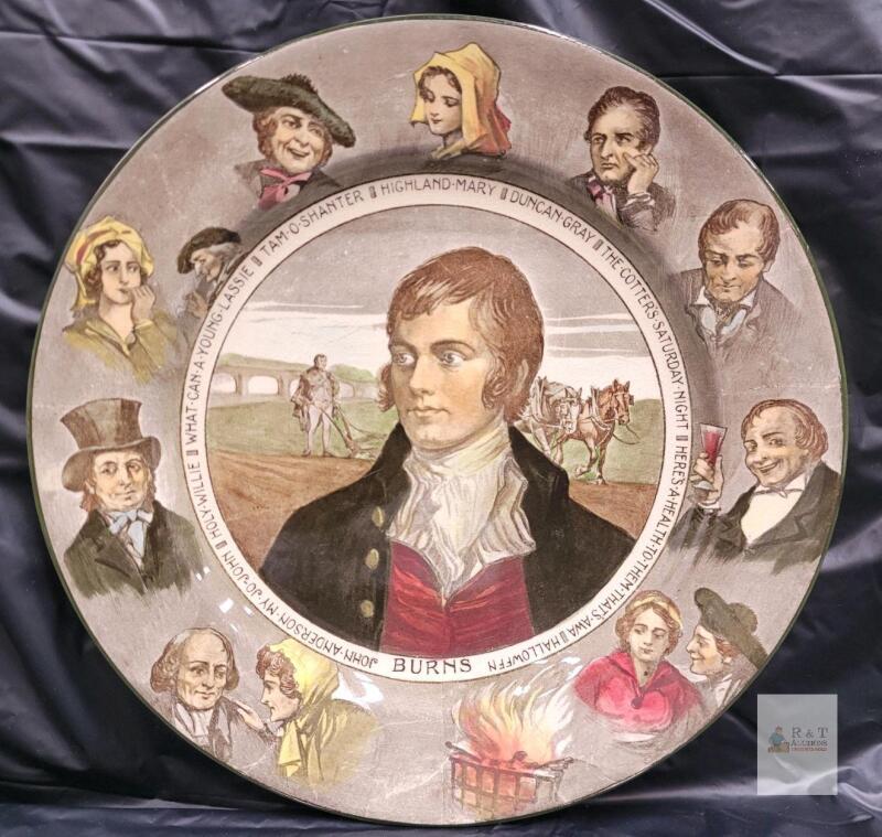 Royal Doulton Burns Seriesware Collector Plate 10.5" England Robert Burns Characters 1930s