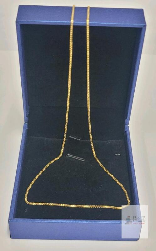 14K Gold Chain , 2.3 grams . 15.5" Long