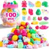 New NEW FUNNYB&G Kawaii Mochi Squishy Fidget Toys, 100-Pc Assorted Animal Set, Model BS05-L
