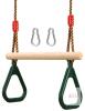 Children&rsquo;s Trapeze Bar Swing Set Accessory, 16.5" Wood Bar, Adjustable PE Rope, ABS Rings