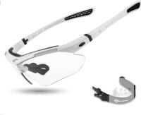 NEW ROCKBROS Photochromic Pickleball Glasses Men Women UV400 & Head Strap | Impact Resistant PC Lens, Interchangeable Temples, Elastic Strap, Adjustable Nose Pad, Myopia Insert
