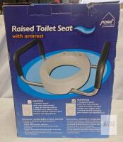 MOBB Health Care 2" Raised Toilet Seat with Removable Padded Arms, 300 lbs Capacity