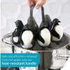 Peleg Design Egguins 6-Egg Holder & Boiler Rack with Heat-Resistant Handle, Penguin Shape NEW - 3
