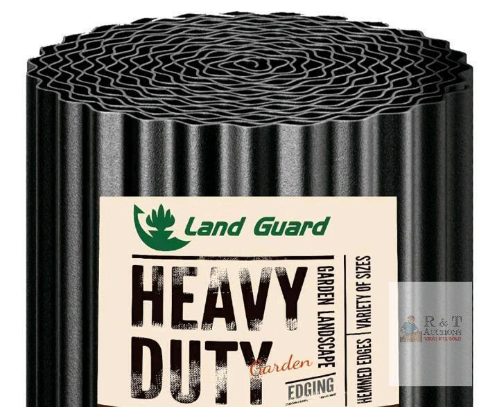 NEW Land Guard Heavy Duty Garden Landscape Edging, 6X25FT Height, Flexible Black HDPE