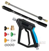 Pressure Washer Spray Gun Kit, 4000 PSI, 40.6" Wand, 5 Nozzles, 1/4" Quick-Connect, Brass Fittings NEW