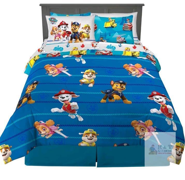Nickelodeon Paw Patrol 7-Piece Full Size Bedding Set Comforter Sheets Pillowcases Reversible