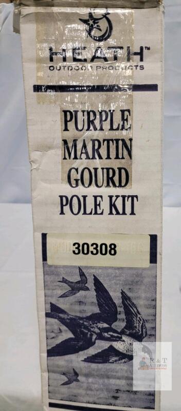 Heath 30308 Purple Martin Gourd Pole Kit, 15 ft Telescoping Steel Pole, Supports 8 Gourds- Pole Only , Gourds Not Included