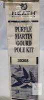Heath 30308 Purple Martin Gourd Pole Kit, 15 ft Telescoping Steel Pole, Supports 8 Gourds- Pole Only , Gourds Not Included