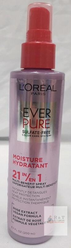 L'Or&eacute;al Paris EverPure 21-in-1 Moisture Hydratant Leave-In Spray, 6.7oz, Sulfate-Free, Vegan