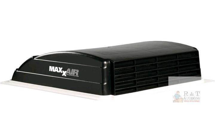 Maxxair Mini Vent Plus, Black, Single Speed RV Roof Exhaust Fan, 14"x14" Opening, 12V DC