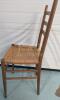 Woven Seated Chair With Ladderback Style Back - 2