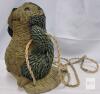 Otter Swing Garden Statue, Hanging Resin Woodland Animal D&eacute;cor, 8.5" Tall, Brown/Green - 2