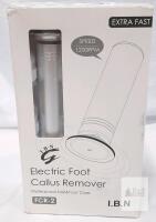 I.B.N FCR-2 Electric Foot Callus Remover, Adjustable Speed, 60 Sandpaper Discs, Black
