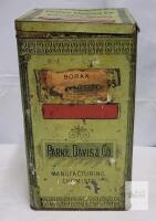 Antique Parke, Davis & Co. Apothecary Tin &ndash; Selected Pressed Herbs & Borax, 9" x 5" x 5"